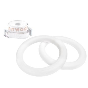 Turnringe Kinder Weiss - Weisse Bänder, FitWood 