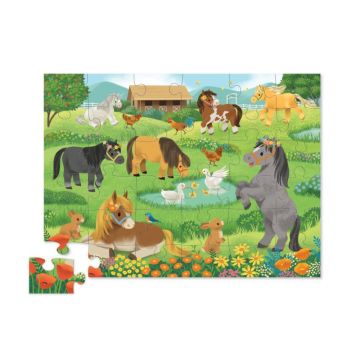 36 pc Shaped Puzzle,Pretty Ponies, Crocodile Creek