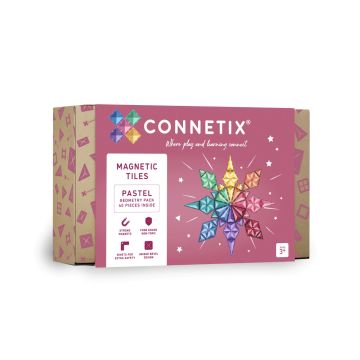 Pastel Geometry Pack 40 pc,, cubes magnétiques, Connetix 