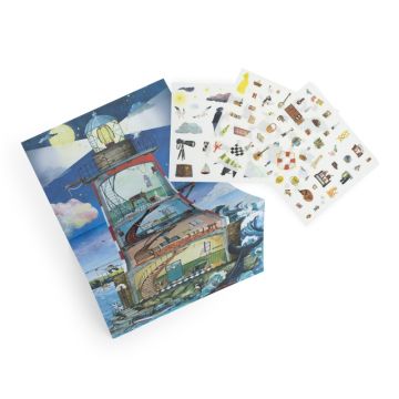 Abziehbilder grosser Leuchtturm, Le Jardin du Moulin, Moulin Roty