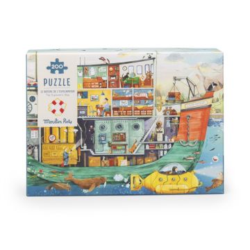 Puzzle, Das Boot des Entdeckers 200 St., Le Jardin du Moulin, Moulin Roty