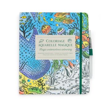 Malbuch magisches Aquarellbuch,Tout autour du monde, Moulin Roty