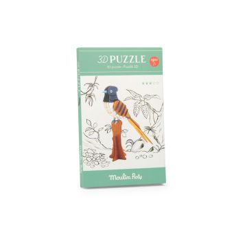 3D-Puzzle Paradies-Fliegenschnäpper,Tout autour du monde, Moulin Roty