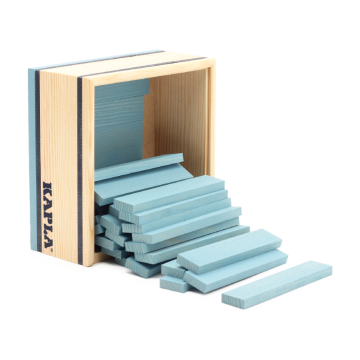 Coffret de 40 planchettes Kapla couleur bleu clair
