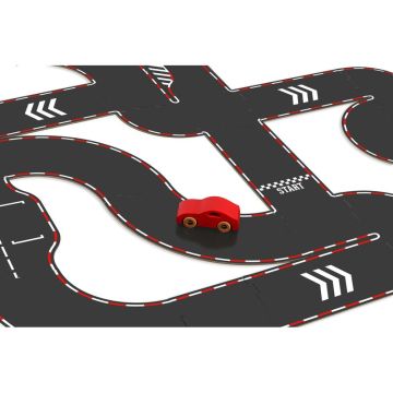 Spielstrasse zum Puzzeln, Set mit Autos, Vilac