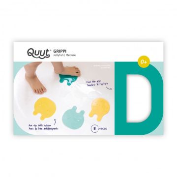 Grippi - Jellyfish - 8pcs, Minty Yellow, Rutschschutz, Quut