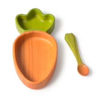 Cathy the Carrot Plate & Spoon Set, Geschirrset, Oli&Carol