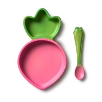 Ramona The Radish Plate & Spoon Set, Geschirrset, Oli&Carol