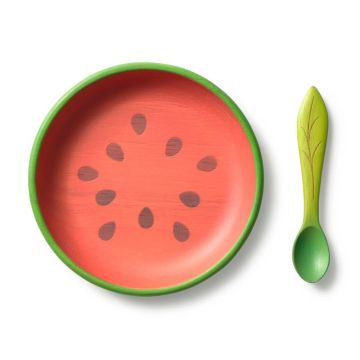 Wally The Watermelon Plate & Spoon Set, Geschirrset, Oli&Carol