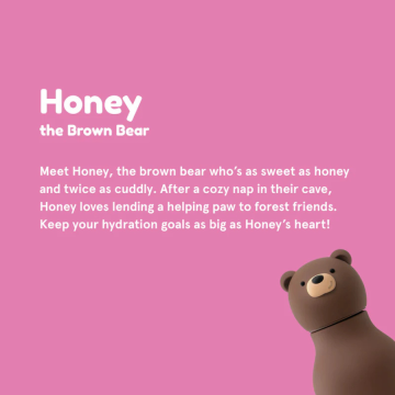 Trinkflasche Bestie Bottle,Braunbär Honey,asobu