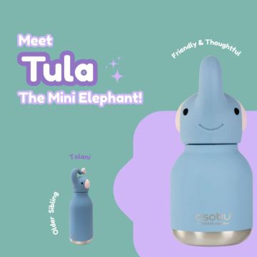 Trinkflasche Mini Bestie Bottle, Elefant Tula, asobu