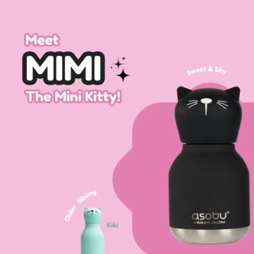Trinkflasche Mini Bestie Bottle, Katze Mimi, asobu