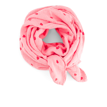 Swaddle L Bianca, Herzen Rosa/Rot, Rose in April