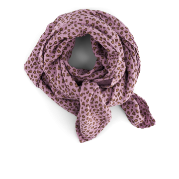 Swaddle L Bianca, Mini Leopardenmuster Lila, Rose in April