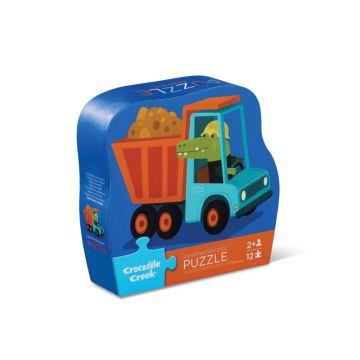Mini puzzle « Chantiers » Crocodile, 12 pièces, Crocodile Creek