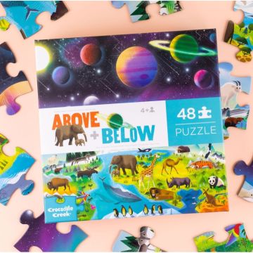 Above & Below Puzzle Erde & Weltraum 48 pcs, Crocodile Creek
