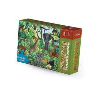 Holo Puzzle Dschungelparadies 50 pcs, Crocodile Creek