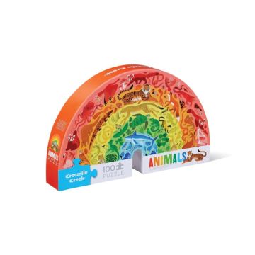 Regenbogen Tiere Puzzle 100 pcs, Crocodile Creek