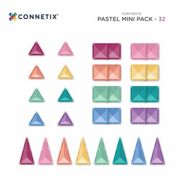 Pastel Mini Pack 32 pc, Magnetbausteine, Connetix 