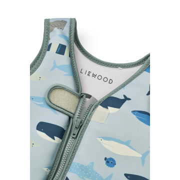 Dove Swim Vest, 19-30 kg, Shark / Dove blue,LIEWOOD