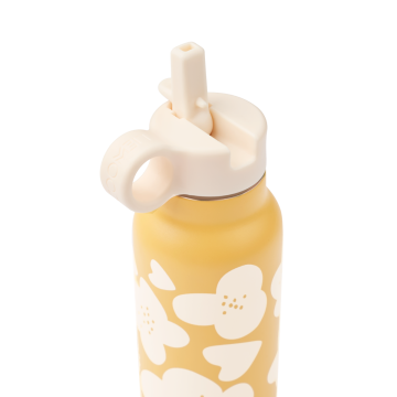 Falk Water Bottle 350 ml,Flower / Lemon yellow,LIEWOOD