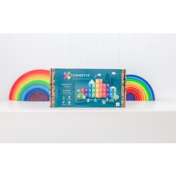 Rainbow Rectangle Pack 18 pc, Magnetbausteine, Connetix