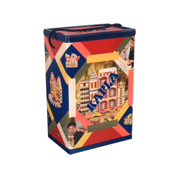 KAPLA Set  Winter grün,lachs,natur 200 Stück