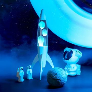 Lavalampe Rocket Blau (EU-Stecker, Spannung 220-240 V), Fisura