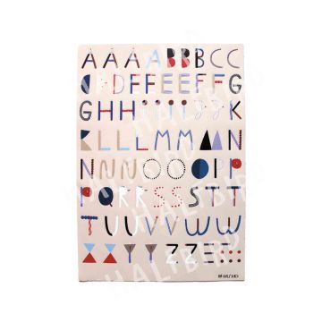 Spülmaschinenfeste Aufkleber ABC, Halfbird