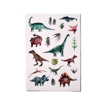 Spülmaschinenfeste Sticker Dino, Halfbird