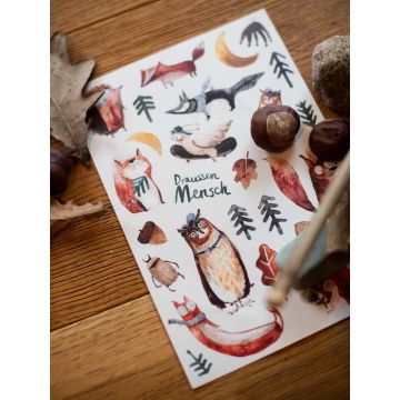 Spülmaschinenfeste Sticker Dino, Halfbird