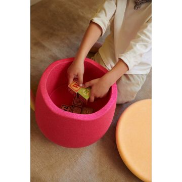 Stapelstein® Base pink,  Modularer Kinderhocker