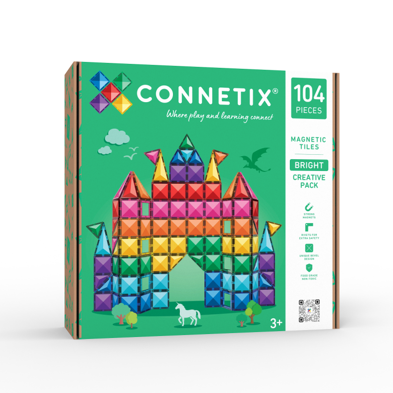 Bright Creative Pack 104 pc, Magnetbausteine, Connetix