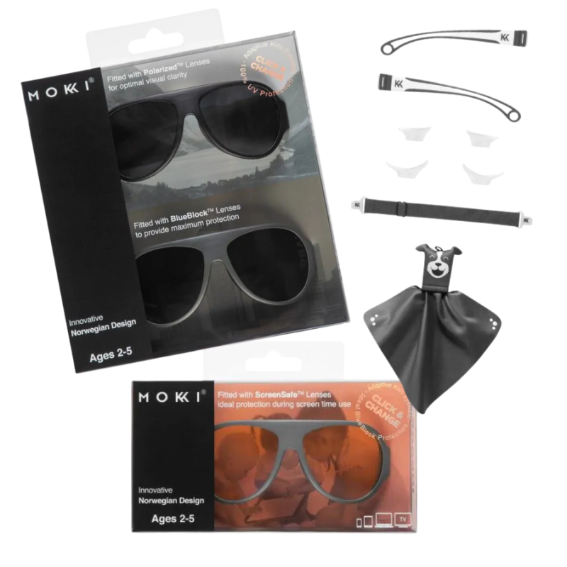 Sonnenbrille schwarz, 2-5 years, click & change, Mokki