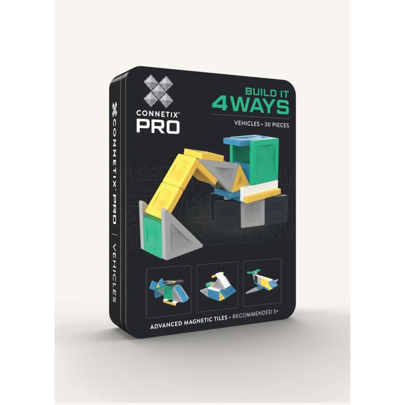 PRO Build It 4 Ways Vehicles Pack 30 pc, Magnetbausteine, Connetix
