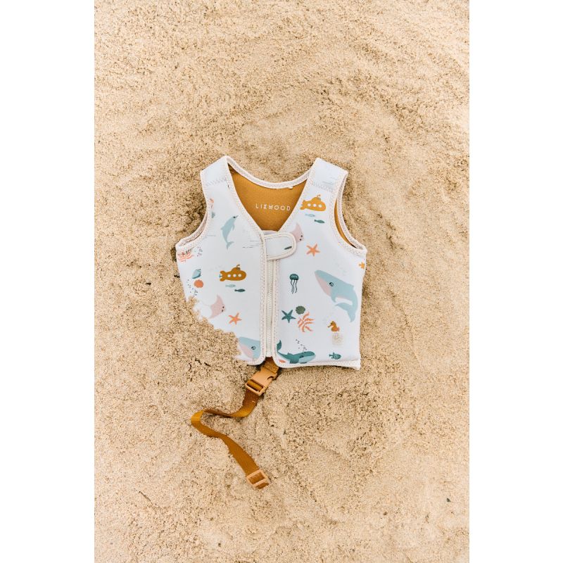Dove Swim Vest, 15-19kg, Sea creature / Sandy,LIEWOOD