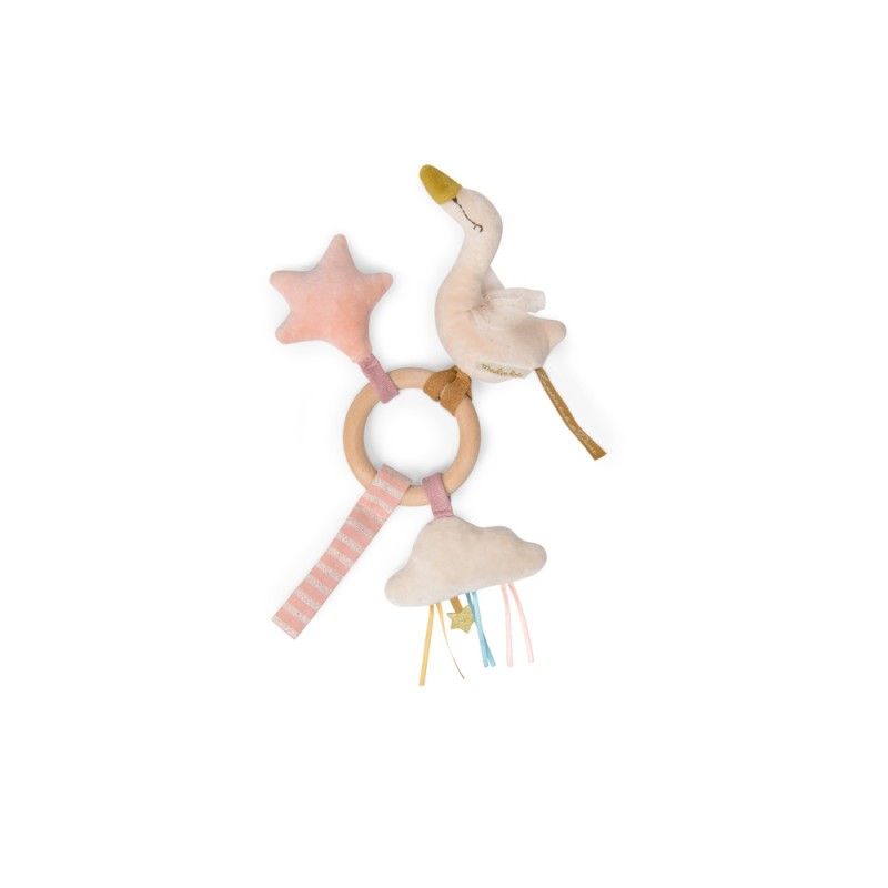 Ring-Rassel aus Holz Schwan, La Petite Ecole de Danse, Moulin Roty