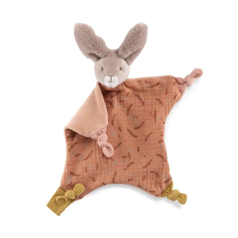 Schmusetuch Kaninchen tonfarbig, Trois Petits Lapins, Moulin Roty