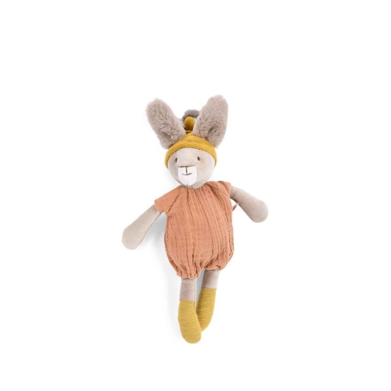 Kleines Plüschtier Kaninchen tonfarbig, Trois Petits Lapins, Moulin Roty