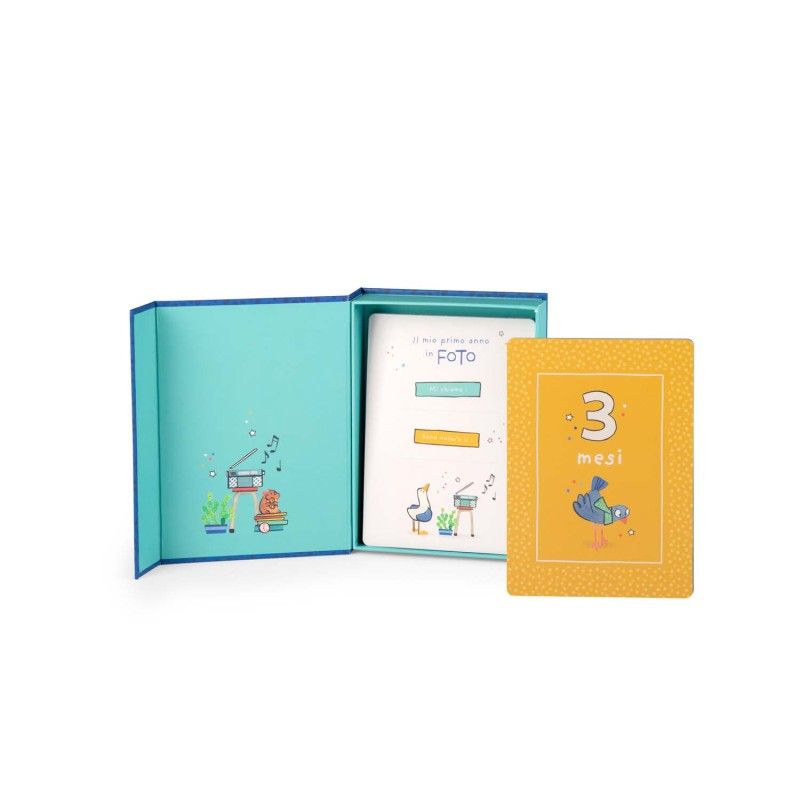 Karten Meine ersten 12 Monate Italienisch, Puce & Pilou, Moulin Roty