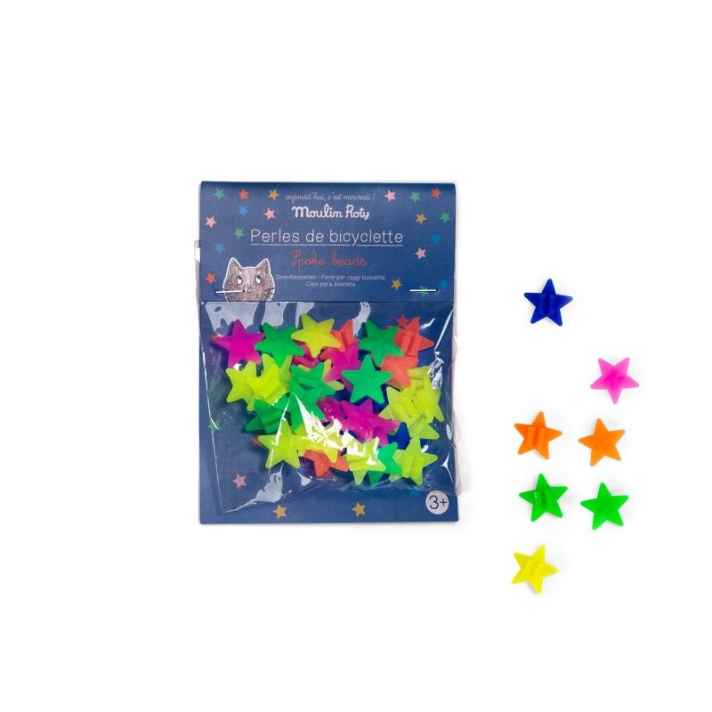 Fahrrad-Speichenperlen Sterne Aujourd'hui c'est mercredi, Moulin Roty