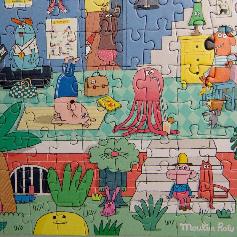 Puzzle- Bei den Schmouks -500 Stk., Les Schmouks, Moulin Roty