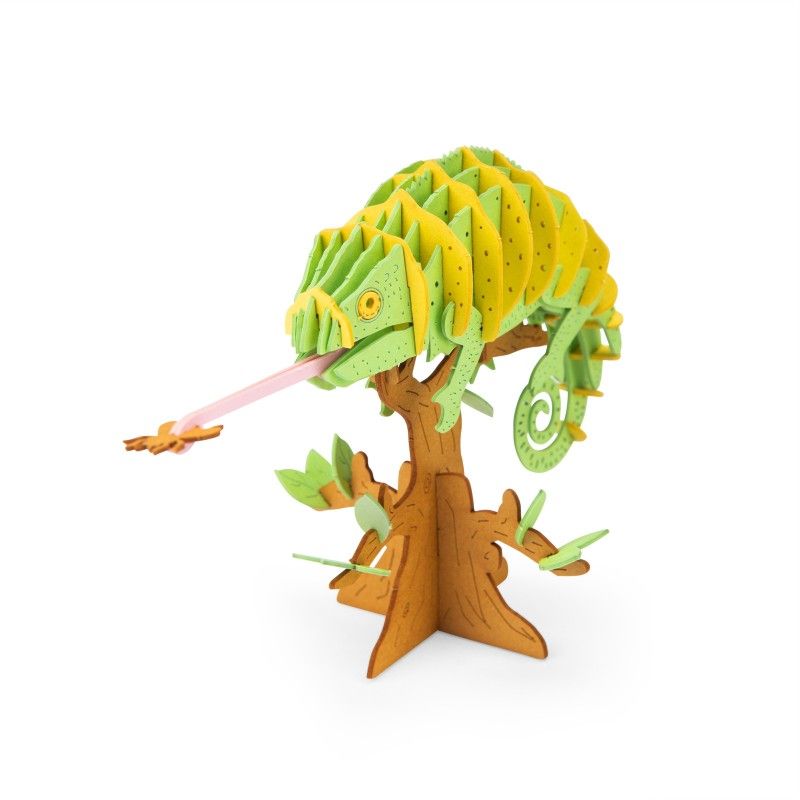3D-Puzzle Chamäleon,Tout autour du monde, Moulin Roty