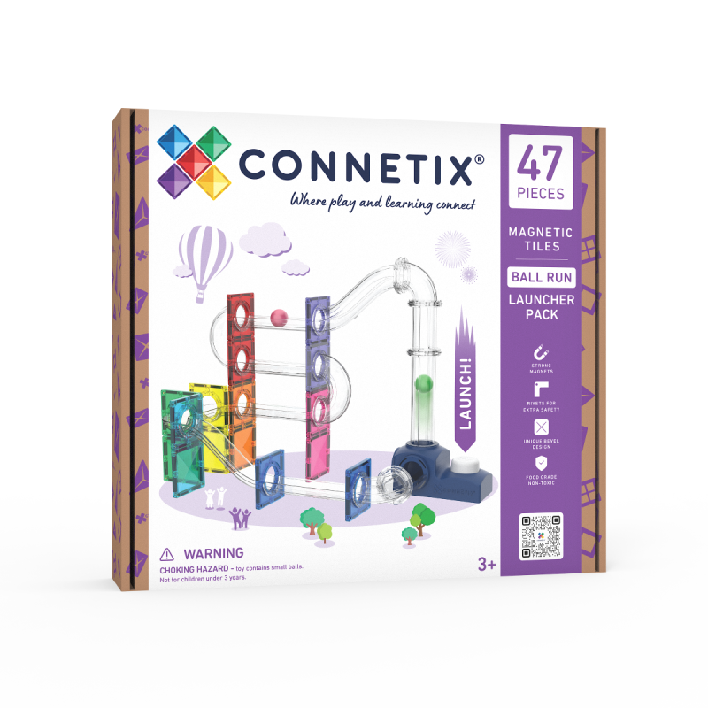 Ball Run Launcher Pack 47 pc, Magnetbausteine, Connetix