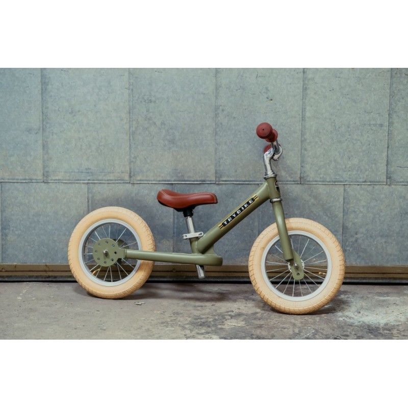 Laufrad vintage, green matt, Trybike