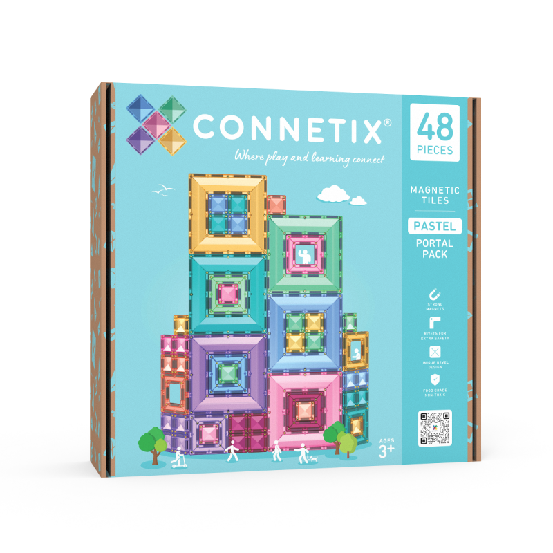 Pastel Portal Pack 48 pc, Magnetbausteine, Connetix