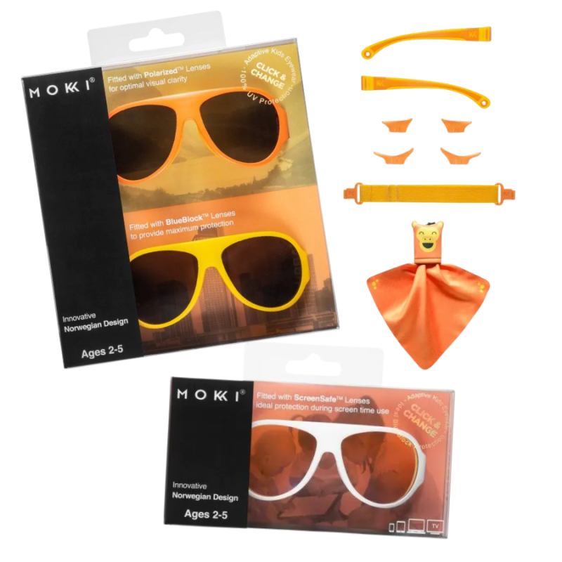 Sonnenbrille gelb, 2-5 years, click & change, Mokki