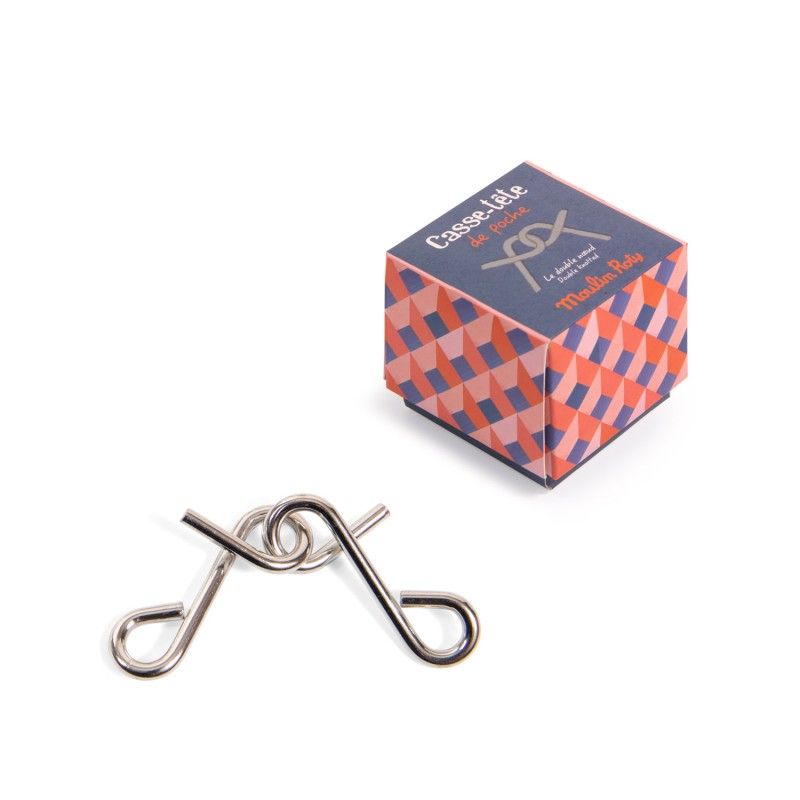 Geduldsspiel für die Tasche doppelter Knoten, Moulin Roty 