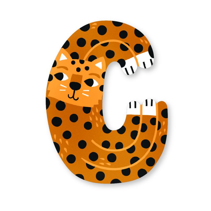 Buchstabe aus Holz C, M.Carlslund, Vilac