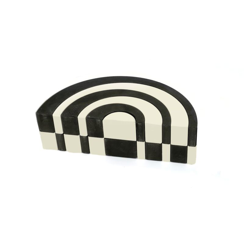 Regenbogen schwarz/weiss klein, Bajo